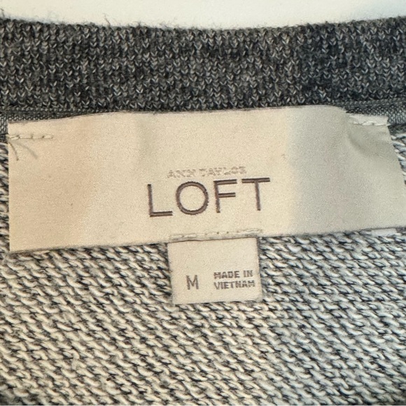 Loft Heather Charcoal Grey Jeweled Sweatshirt - Picture 5 of 7